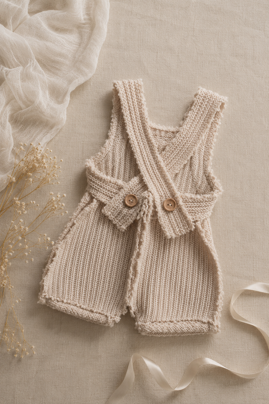 Kalhotky Big Knit béžové