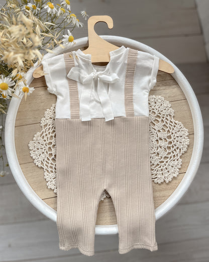 Béžový overal Paul z kolekce Stripe