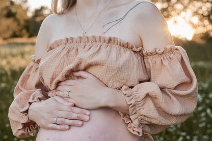 Těhotenské šaty Magdalena oříškové