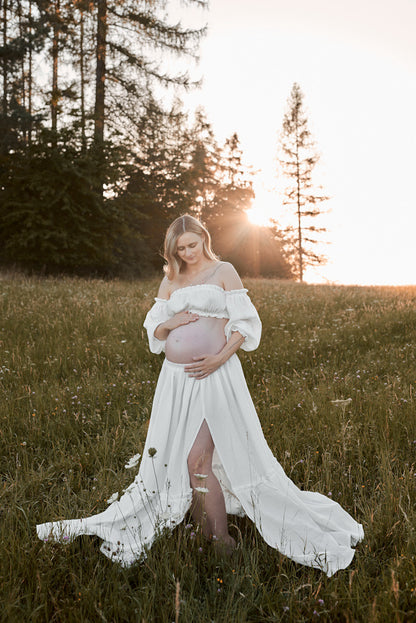 Těhotenské šaty Magdalena  bílé