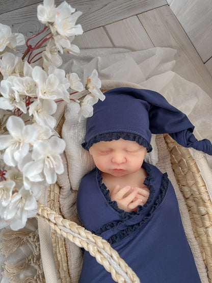 Newborn sleepy čepice tmavě modrá
