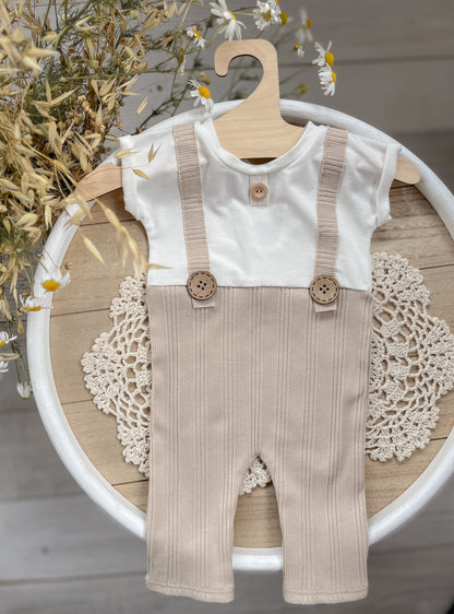 Béžový overal Paul z kolekce Stripe