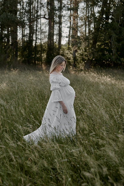 Těhotenské šaty Aida bílé