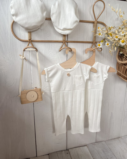 Bílý overal Paul z kolekce Stripe