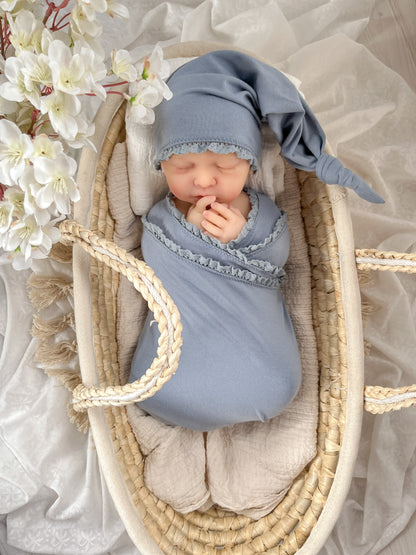 Newborn sleepy čepice světle modrá