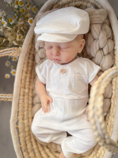 Bílý overal Paul z kolekce Stripe