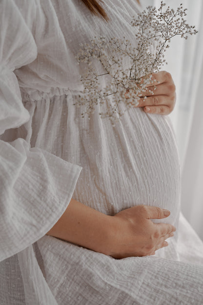 Těhotenské šaty Aida bílé