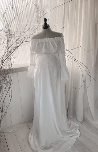 Těhotenské šaty Aida bílé