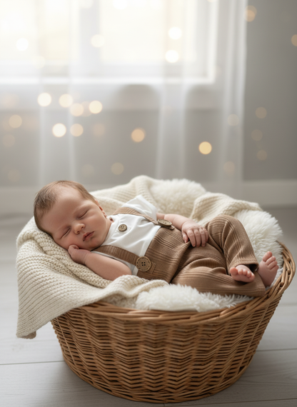 Hnědý overal Paul z kolekce Stripe