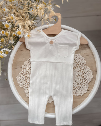 Bílý overal Paul z kolekce Stripe