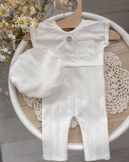 Bílý overal Paul z kolekce Stripe