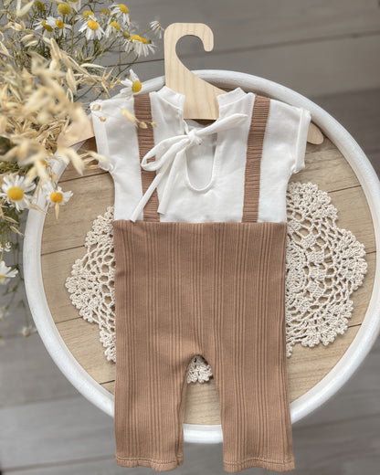 Hnědý overal Paul z kolekce Stripe