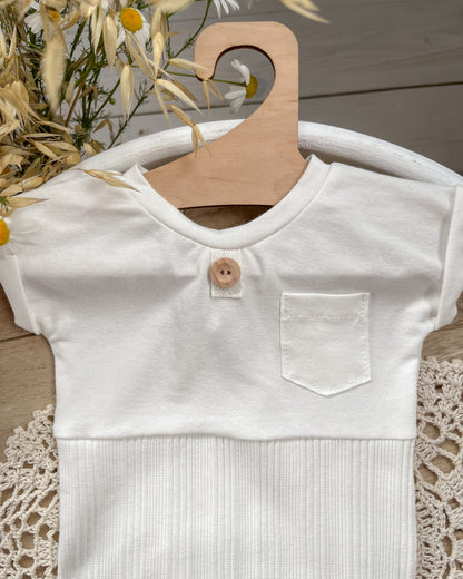 Bílý overal Paul z kolekce Stripe