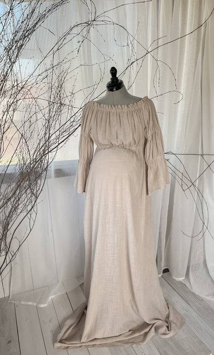 Těhotenské šaty Aida béžové