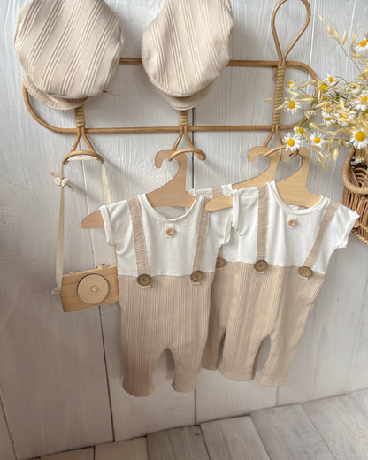 Béžový overal Paul z kolekce Stripe