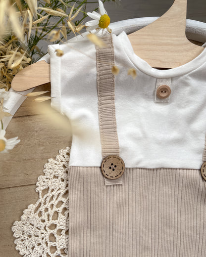 Béžový overal Paul z kolekce Stripe