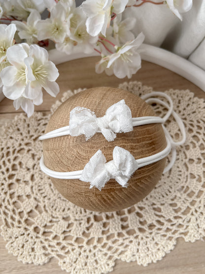 Čelenka mašlička smetanová