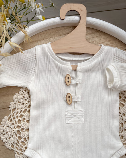 Bílé Body John z kolekce Stripe