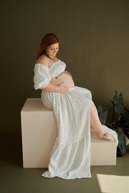 Těhotenské šaty Magdalena  bílé