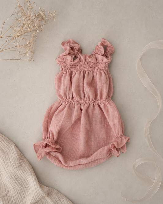 Body slub bavlna dusty rose