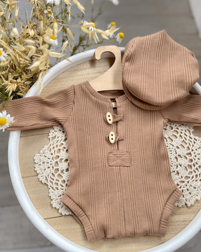 Hnědé Body John z kolekce Stripe