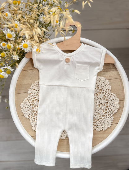 Bílý overal Paul z kolekce Stripe