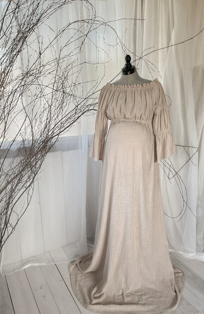 Těhotenské šaty Aida béžové