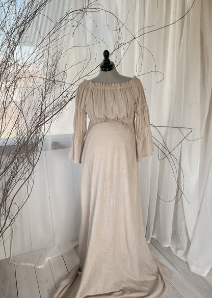 Těhotenské šaty Aida béžové