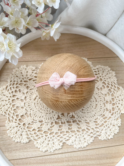 Čelenka mašlička růžová