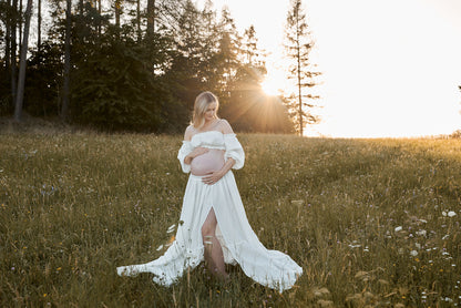 Těhotenské šaty Magdalena  bílé