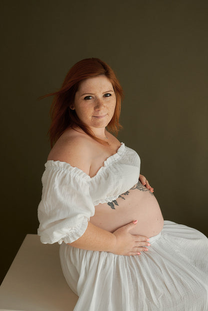 Těhotenské šaty Magdalena  bílé