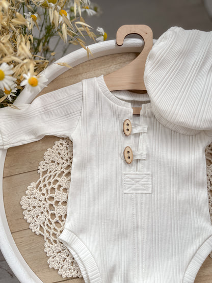 Bílé Body John z kolekce Stripe