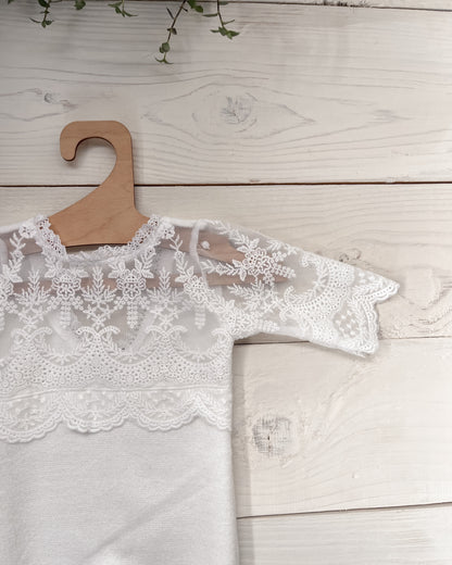 Krajkový overal Mariel smetanový