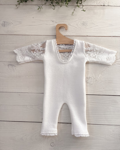 Krajkový overal Mariel smetanový